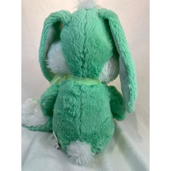 Green Plush Bunny Singing Tulle Bow 10" Tall PBC International Little Bunny Foo - Picture 4 of 6